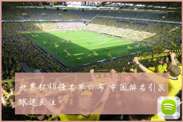 世界杯48强名单公布 中国排名引发球迷关注